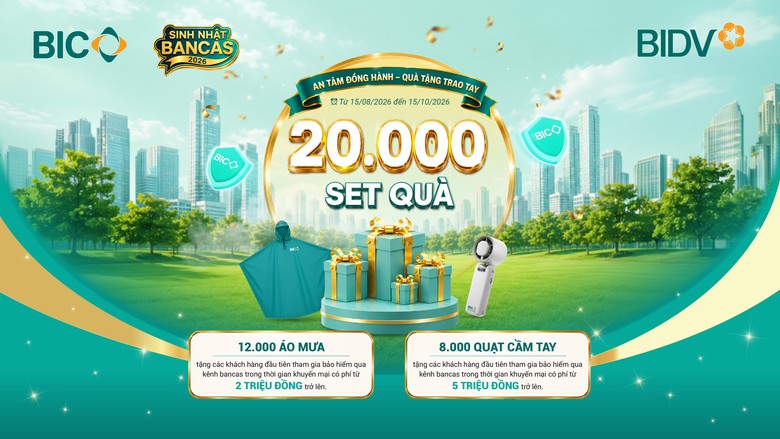 BIC dành 20.000 phần quà tặng khách hàng tham gia bảo hiểm qua Bancassurance - Ảnh 1.