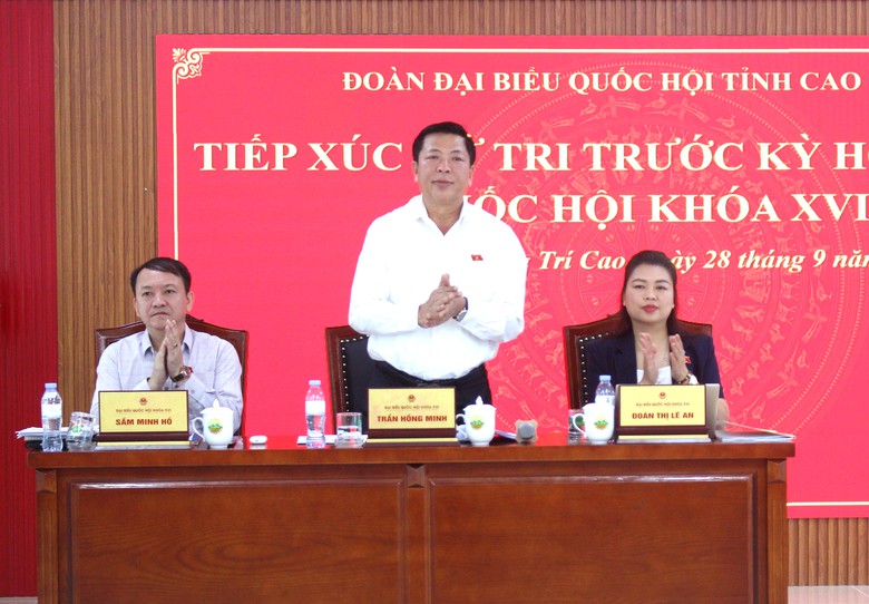 Bộ trường Trần Hồng Minh tiếp xúc cử tri tại Cao Bằng- Ảnh 3.