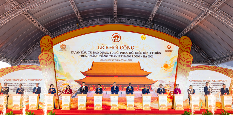 Tổng Bí thư, Chủ tịch nước Tô Lâm dự Lễ khởi công Dự án tu bổ, phục hồi Điện Kính Thiên - Ảnh 3.