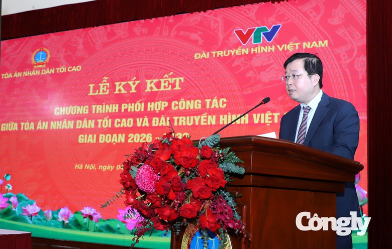 TANDTC v&agrave; VTV k&yacute; kết chương tr&igrave;nh phối hợp c&ocirc;ng t&aacute;c giai đoạn 2026 - 2030- Ảnh 3.