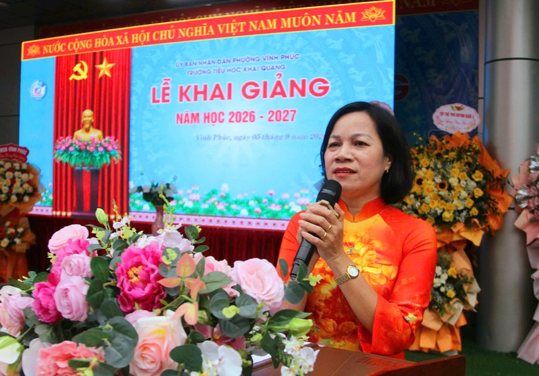 Ph&uacute; Thọ: Trường Tiểu học Khai Quang khai giảng năm học mới, đẩy mạnh chuyển đổi số - Ảnh 1.