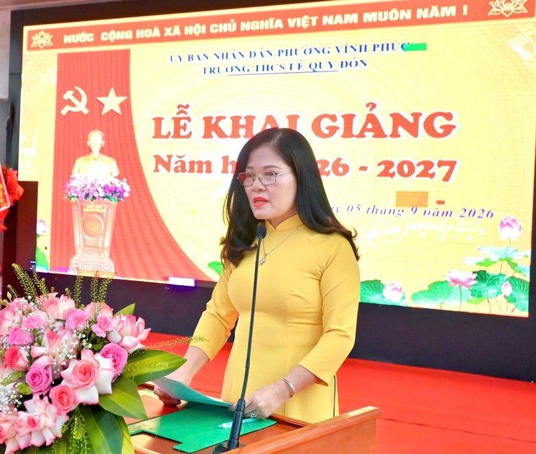 Ph&uacute; Thọ: H&acirc;n hoan khai giảng năm học mới tại Trường THCS L&ecirc; Qu&yacute; Đ&ocirc;n tại phường Vĩnh Ph&uacute;c- Ảnh 2.