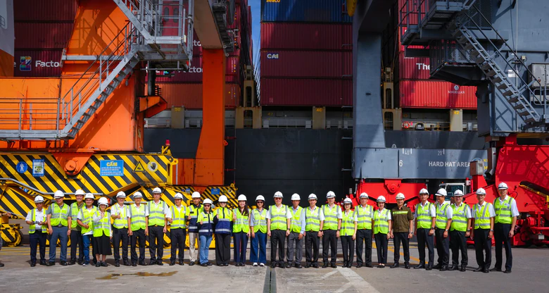 Cảng CMIT v&agrave; TCTT khai th&aacute;c chuyến t&agrave;u thử nghiệm đầu ti&ecirc;n tại khu bến chung  - Ảnh 3.