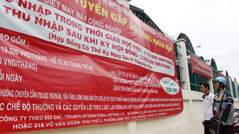 Một c&ocirc;ng ty tại KCN B&igrave;nh Dương tuyển số lượng lớn,