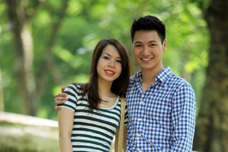 Diễn vi&ecirc;n Mạnh Trường v&agrave; vợ