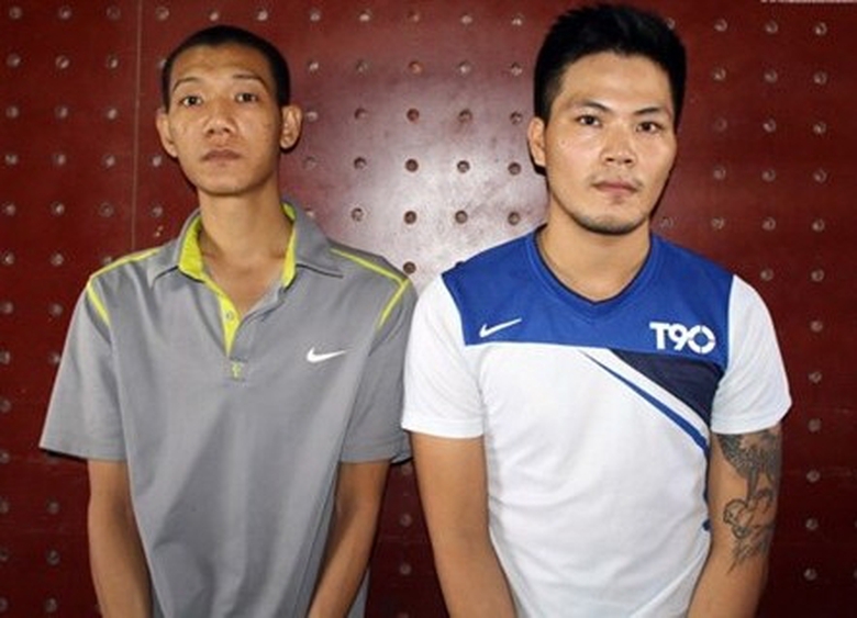 Hai đối tượng Đỗ Mạnh Cường v&agrave; Đặng Ngọc Mạnh tại 