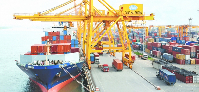 Sản lượng h&agrave;ng h&oacute;a th&ocirc;ng qua cảng Hải Ph&ograve;ng năm 20