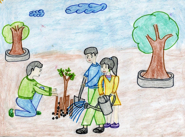 Minh họa trồng c&acirc;y