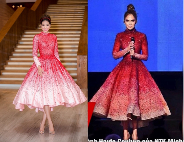 Phạm Hương v&agrave; chiếc v&aacute;y bị tố đồ nh&aacute;i