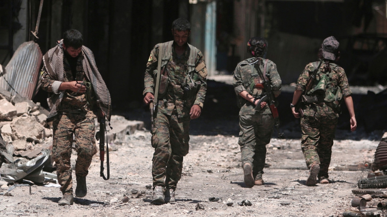 c&aacute;c chiến binh người Kurd ở Manbij