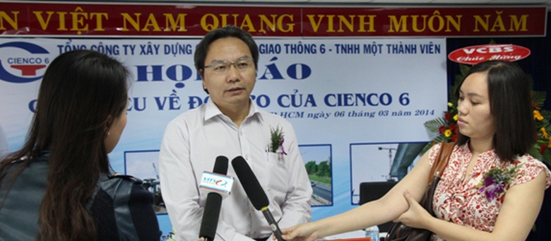 Tổng gi&aacute;m đốc Cienco6 Nguyễn Văn Thanh nhận được nhiều quan t&acirc;m của b&aacute;o ch&iacute;