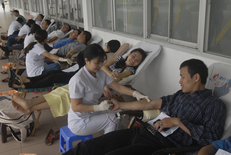 Việc hiến m&aacute;u được tổ chức ngay tại khu vực nh&agrave; ga Cảng HKQT Đ&agrave; Nẵng.