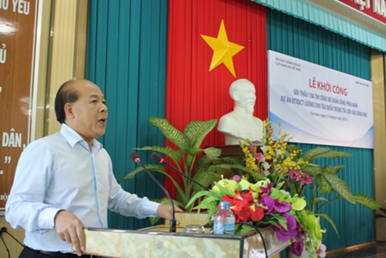 Thứ trưởng Bộ GTVT Nguyễn Văn C&ocirc;ng ph&aacute;t biểu tại lễ khởi c&ocirc;ng