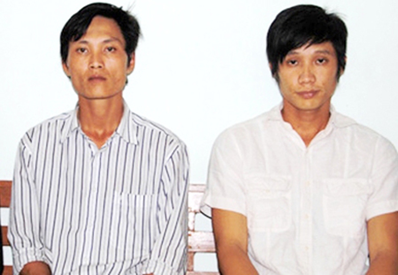 Hai đối tượng Thống v&agrave; Lil tại cơ quan điều tra