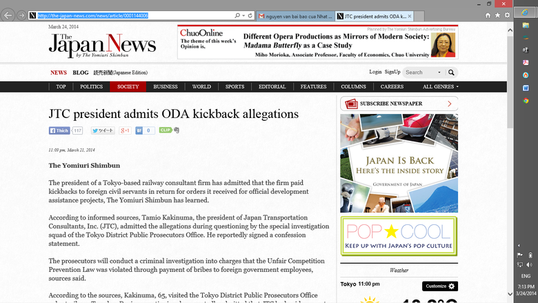 Th&ocirc;ng tin C&ocirc;ng ty JTC đưa hối lộ để đổi dự &aacute;n trở th&agrave;nh t&acirc;m điểm của dư luận trong v&agrave;i ng&agrave;y nay