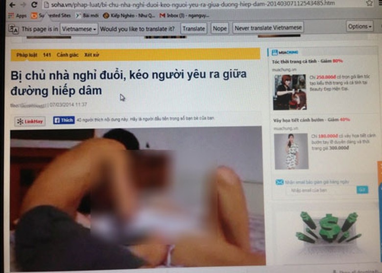 Một bức ảnh minh hoạ kh&ocirc;ng hề được xử l&yacute; l&agrave;m mờ những phần nhạy cảm vẫn được đăng b&aacute;o. (Ảnh đ&atilde; được ch&uacute;ng t&ocirc;i chỉnh sửa trước khi đăng lại)