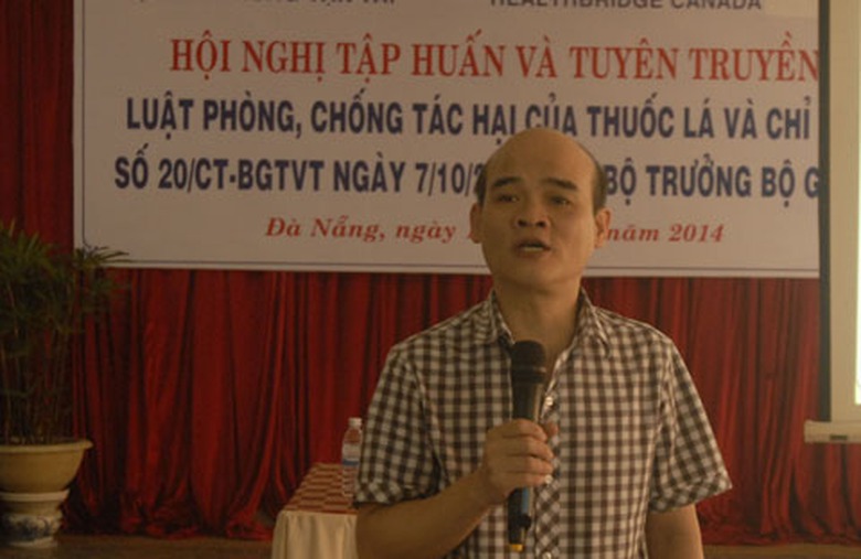 Ông Nguyễn Huy Quang, Vụ trưởng Vụ Pháp chế - Bộ Y tế phát biểu tại hội nghị.