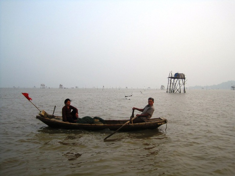 V&ugrave;ng triều nu&ocirc;i ngao của c&aacute;c hộ d&acirc;n thuộc hai huyện Hậu Lộc v&agrave; Nga Sơn (ảnh P.T)