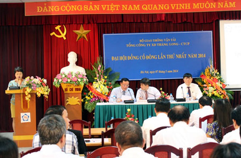 To&agrave;n cảnh Đại hội cổ đ&ocirc;ng TCTXD Thăng Long.