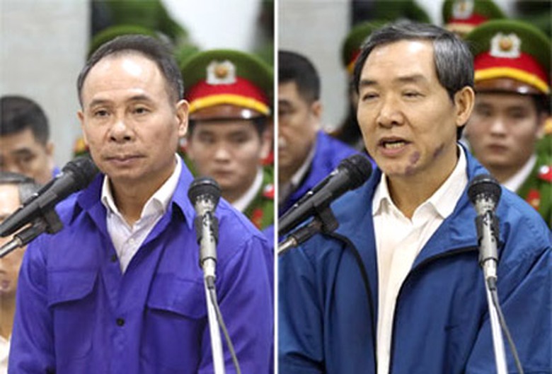 Mai Văn Ph&uacute;c (b&ecirc;n tr&aacute;i) v&agrave; Dương Ch&iacute; Dũng (b&ecirc;n phải) đ&atilde; bị tuy&ecirc;n &aacute;n tử h&igrave;nh về c&aacute;c h&agrave;nh vi &ldquo;Tham &ocirc; t&agrave;i sản&rdquo; v&agrave; &ldquo;Cố &yacute; l&agrave;m tr&aacute;i c&aacute;c quy định của Nh&agrave; nước về quản l&yacute; kinh tế g&acirc;y hậu quả nghi&ecirc;m trọng