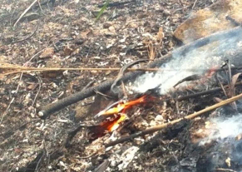  Đ&aacute;m ch&aacute;y sau khi được dập tắt. Ảnh D&acirc;n Tr&iacute;