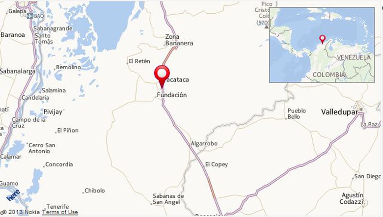 Dấu chấm đỏ l&agrave; nơi xảy ra vụ tai nạn khiến 31 học sinh thiệt mạng.JPG