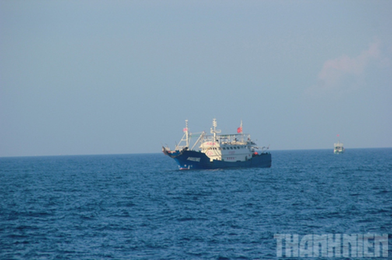 T&agrave;u sắt cỡ lớn của ngư d&acirc;n Trung Quốc tr&ecirc;n v&ugrave;ng biển Việt Nam (Ảnh: Thanh Ni&ecirc;n)
