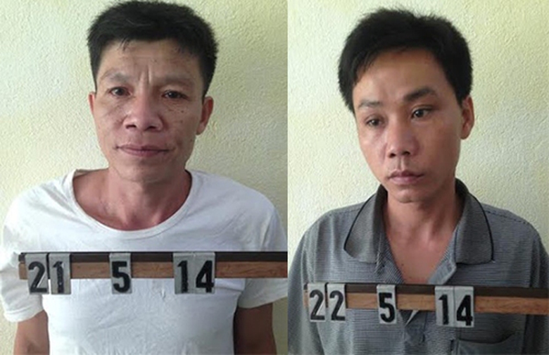 Đối tượng C&aacute;o Văn Thục v&agrave; Lương Văn Dấn (từ tr&aacute;i qua phải)