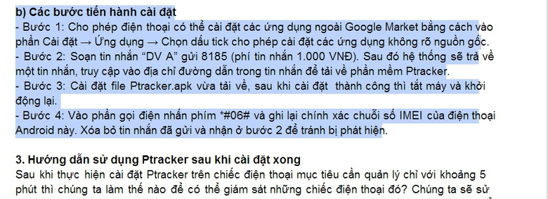 Hướng dẫn c&agrave;i đặt phần mềm gi&aacute;m s&aacute;t Ptracker của c&ocirc;ng ty Việt Hồng hiện vẫn c&ograve;n thấy tr&ecirc;n mạng