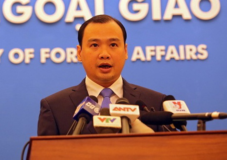 Người ph&aacute;t ng&ocirc;n Bộ Ngoại giao Việt Nam L&ecirc; Hải B&igrave;nh.