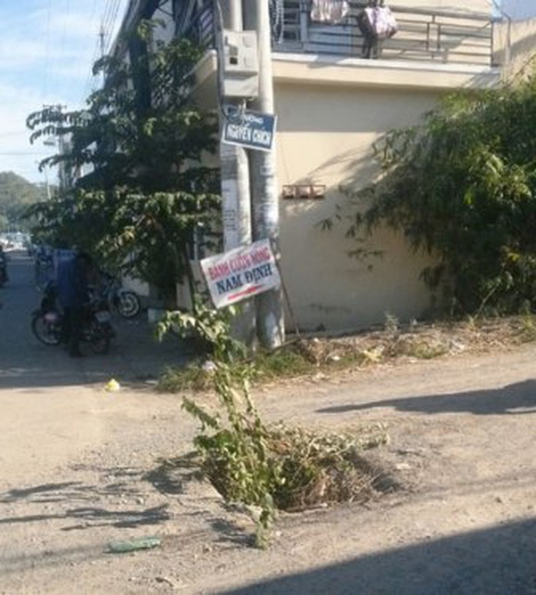 Mương tho&aacute;t nước đ&atilde; bị mất cắp