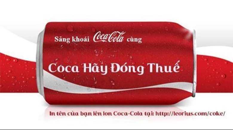 Ảnh chế tr&ecirc;n mạng x&atilde; hội y&ecirc;u cầu Coca Cola h&atilde;y đ&oacute;ng thuế.