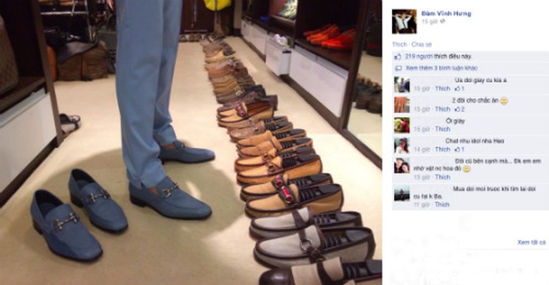 nhiều fans đ&atilde; nhận ra đ&ocirc;i gi&agrave;y cũ đ&atilde; bị mất của anh. Điều n&agrave;y tr&aacute;i ngược với tuy&ecirc;n bố chưa t&igrave;m được gi&agrave;y của Đ&agrave;m Vĩnh Hưng ở tr&ecirc;n