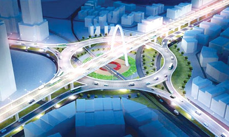 M&ocirc; h&igrave;nh n&uacute;t giao th&ocirc;ng kh&aacute;c mức Ng&atilde; ba Huế