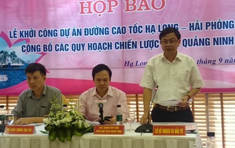 L&atilde;nh đạo tỉnh Quảng Ninh họp b&aacute;o c&ocirc;ng bố lễ khởi c&ocirc;ng dự &aacute;n