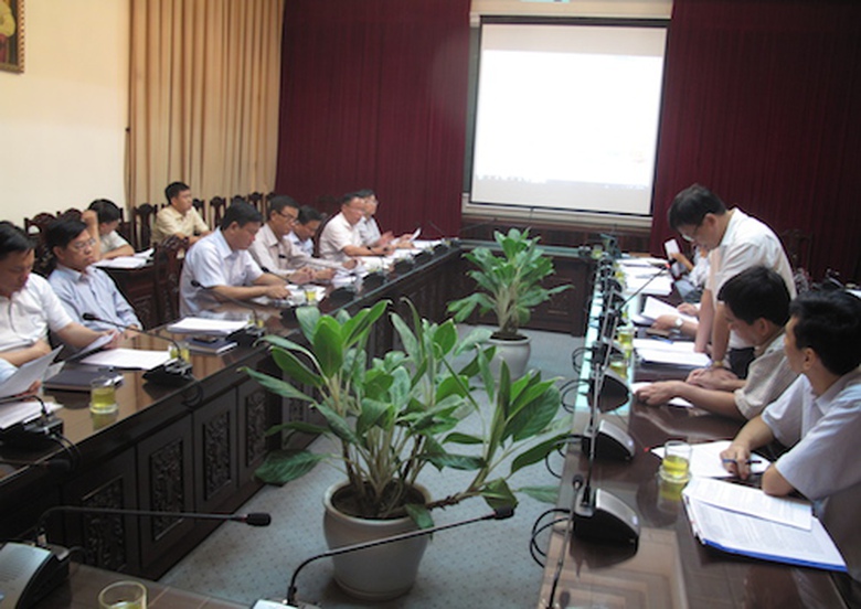 Bộ trưởng Đinh La Thăng chủ tr&igrave; buổi l&agrave;m việc