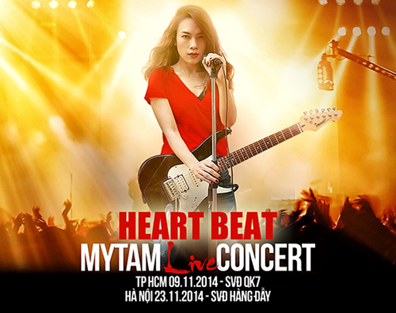 Poster live concert Heart beat của Mỹ T&acirc;m