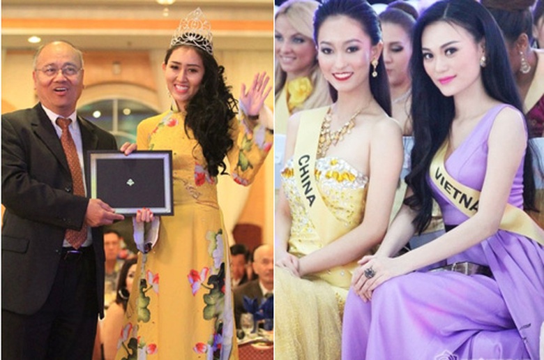 Huỳnh Th&uacute;y Anh (phải) v&agrave; Cao Th&ugrave;y Linh đi thi sắc đẹp m&agrave; kh&ocirc;ng xin ph&eacute;p