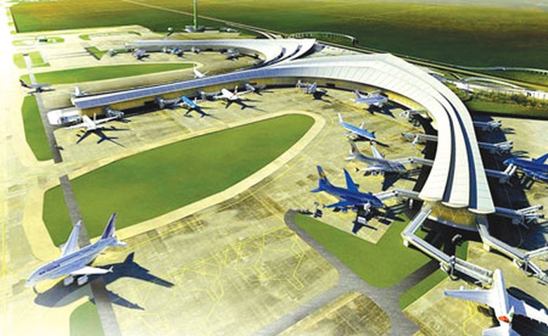 M&ocirc; h&igrave;nh mặt nh&agrave; ga h&agrave;nh kh&aacute;ch ph&iacute;a sau s&acirc;n đậu m&aacute;y bay CHK quốc tế Long Th&agrave;nh