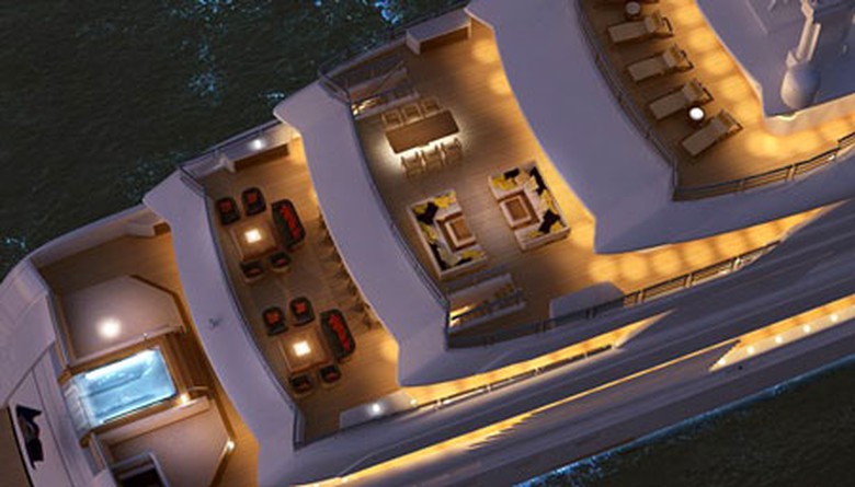 H&igrave;nh ảnh du thuyền nh&igrave;n từ tr&ecirc;n cao