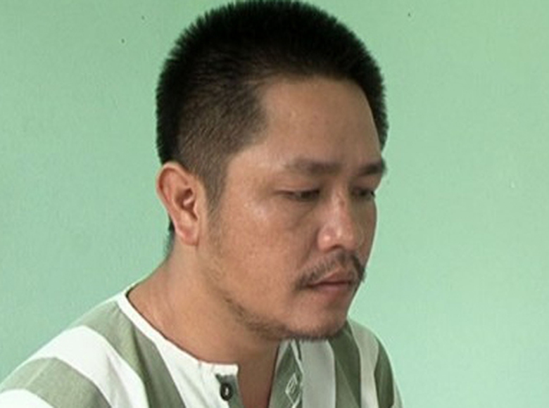 Đo&agrave;n Quốc L&acirc;m tại cơ quan C&ocirc;ng an tỉnh Quảng Ng&atilde;i.