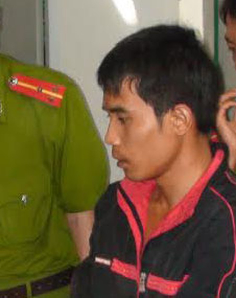 Đối tượng Sơn bị bắt giữ 