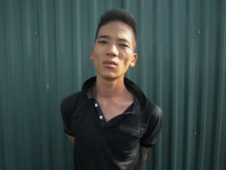 Đối tượng Độ bị Tổ Y8/141 bắt ngay sau khi bỏ chạy