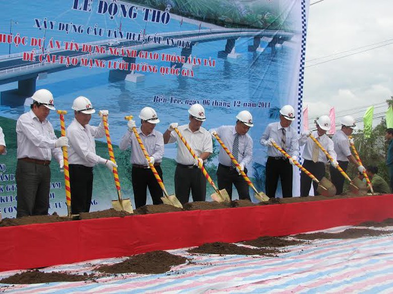 Lễ động thổ khởi c&ocirc;ng x&acirc;y dự hai cầu T&acirc;n Huề v&agrave; An Quy