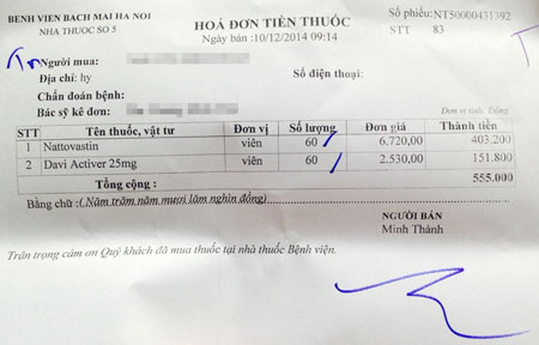 Thực phẩm chức năng trong một đơn thuốc