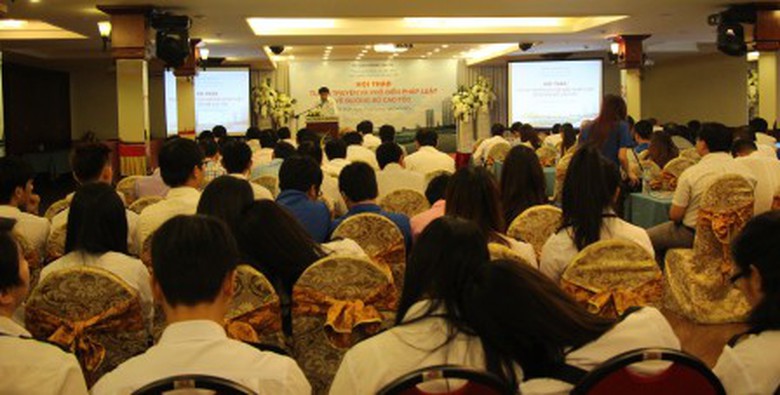 H&agrave;ng trăm người l&agrave; c&aacute;n bộ, nh&acirc;n vi&ecirc;n li&ecirc;n quan đến quản l&yacute;, vận h&agrave;nh cao tốc TPHCM - Trung Lương tham gia hội thảo