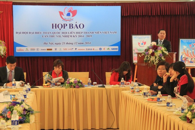Họp b&aacute;o về ĐHĐB to&agrave;n quốc Hội Li&ecirc;n hiệp Thanh ni&ecirc;n Việt Nam