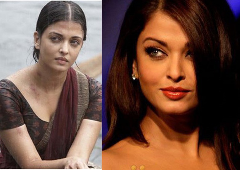 Tuy nhi&ecirc;n, khi kh&ocirc;ng trang điểm Aishwarya Rai k&eacute;m sắc v&agrave; nhợt nhạt hơn rất nhiều