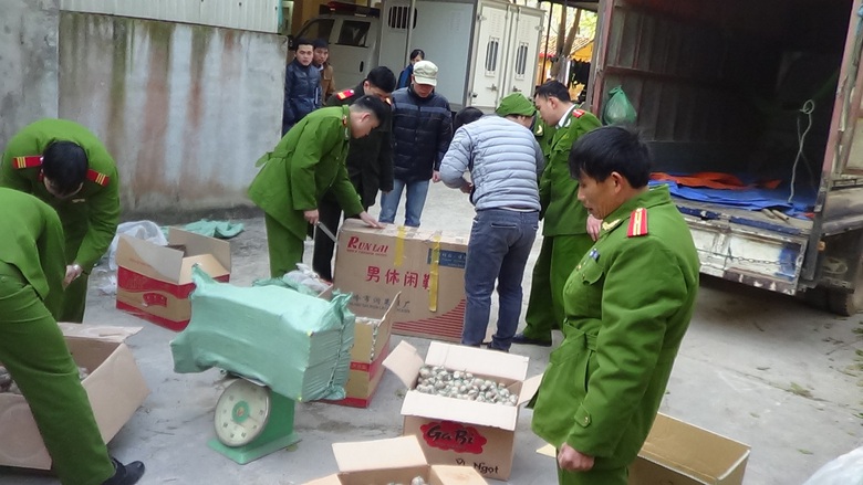 Số ph&aacute;o lậu bị lực lượng chức năng bắt giữ