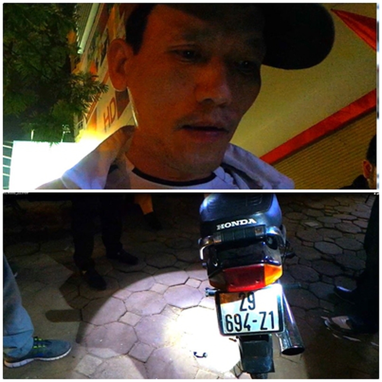 Đối tượng Hưng tại thời điểm ph&aacute;t hiện heroin.